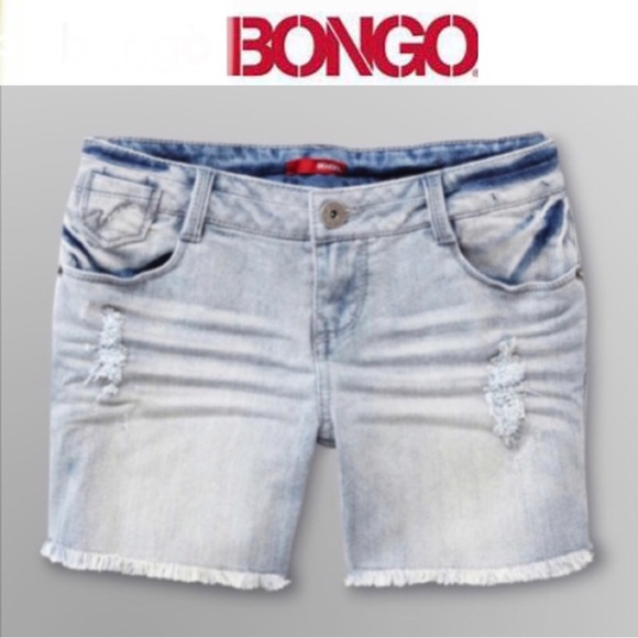 BONGO Junior's Frayed Hem Jean Shorts  size 9 excellent condition - Picture 1 of 10
